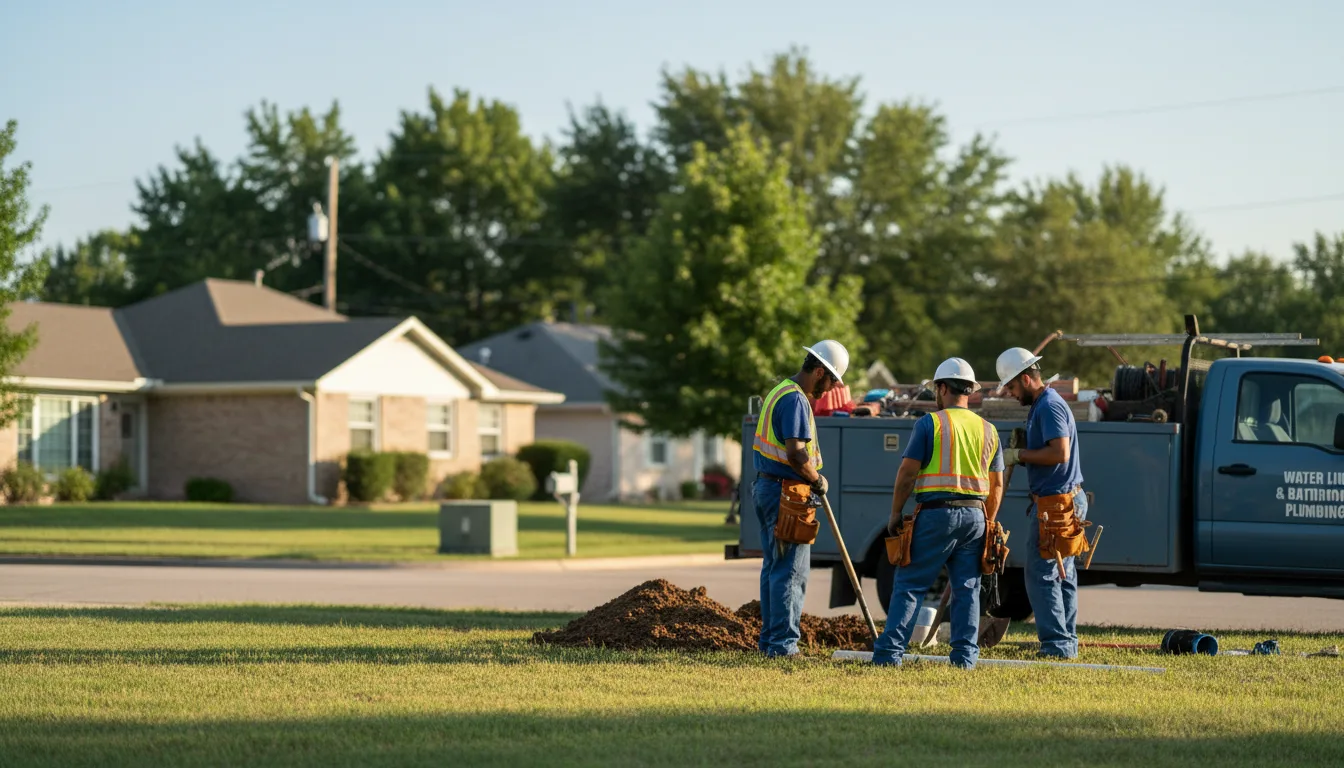 Residential water line and bathroom plumbing service in Waterford, PA